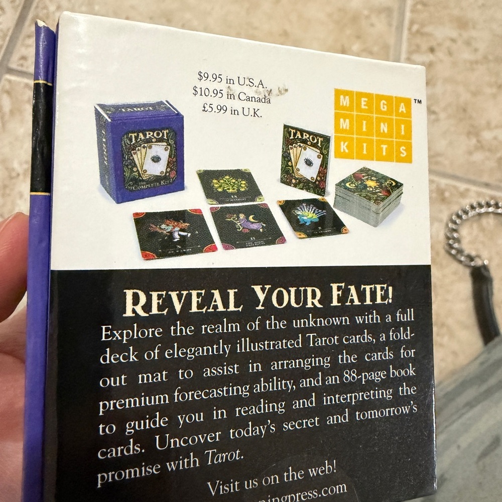 Mini Tarot Card Deck Complete Kit w/ Guidebook – Running Press Mega Mini Kit Set - Picture 7 of 8